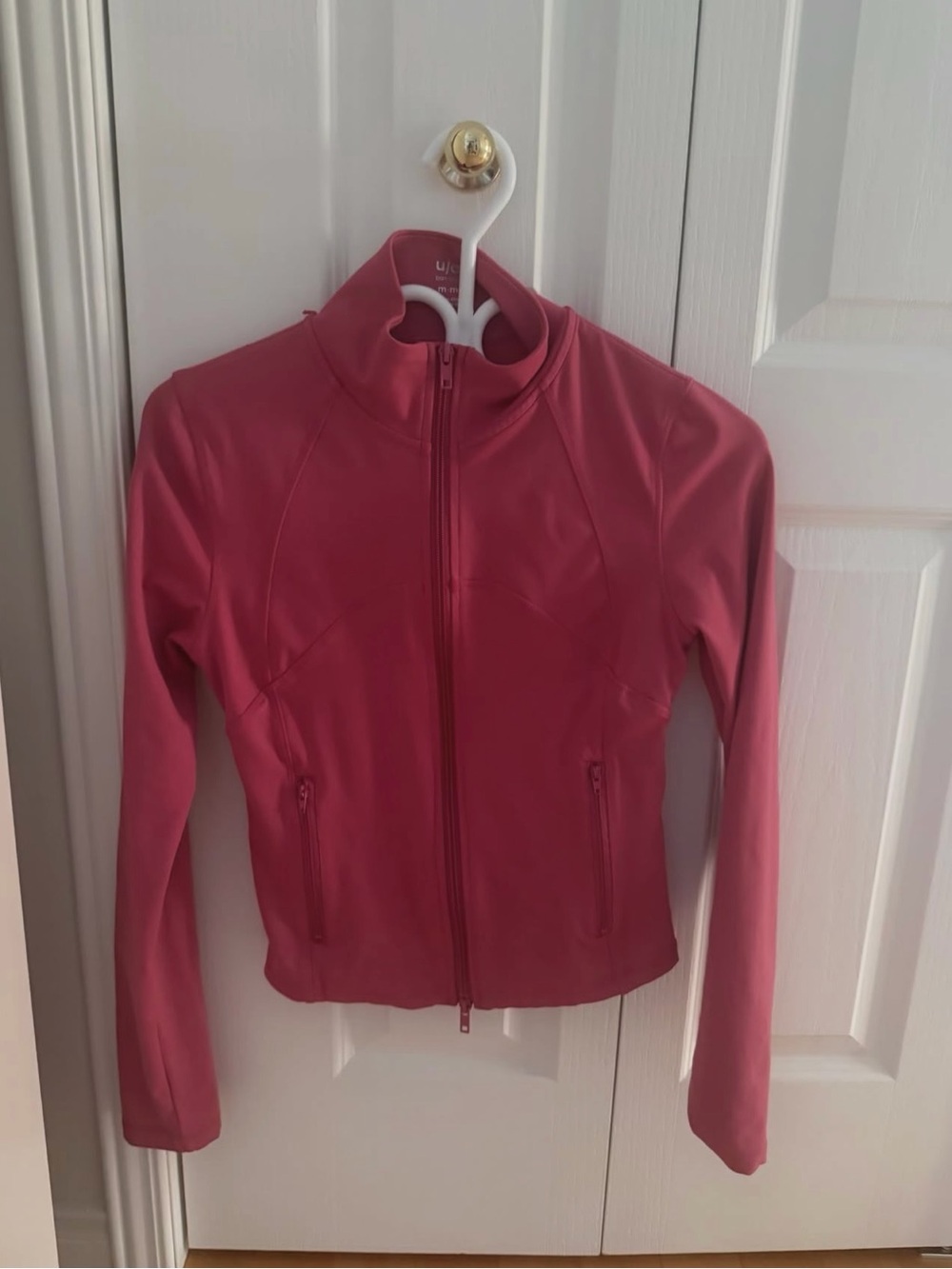 Women's Rose-Pink Bomber Jacket with Stand Collar
